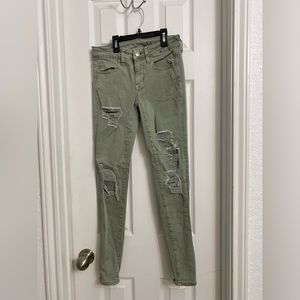 American Eagle Olive Green Jeggings